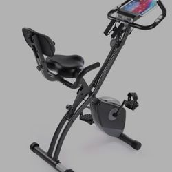 Folding Exercise Bike Magnetic Upright Bike with Pulse Sensor LCD Monitor Indoor Cycling Stationary Exercise Bike 

