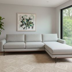 BRAND NEW Primo Myla Sofa Chaise Sectional, Light Gray