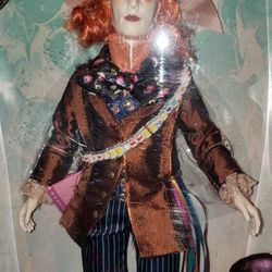 The Mad Hatter Alice In Wonderland Doll New