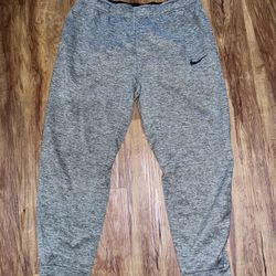 Nike Dri-Fit Men’s XXL Gray Fleece Jogger Sweatpants Classic Fit Sweats Workout