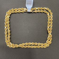 14kt Solid Rope Chain 