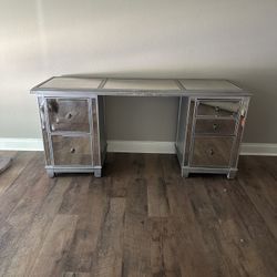 Pier 1 Imports Silver Mirrored Hayworth Collection Desk