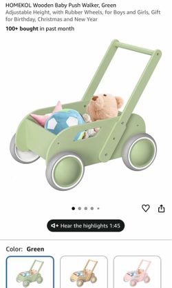 Wood baby push walker $30