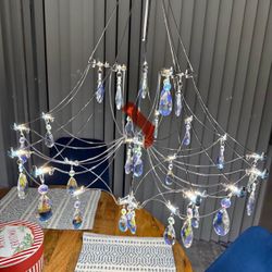 Beautiful led crystal chandelier with remote