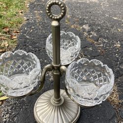 Very rare vintage crystal candle holder 