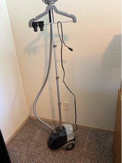 Shirt pressing stand and steamer