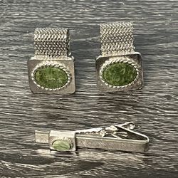 Vintage Dante Cufflinks & Tie Bar 