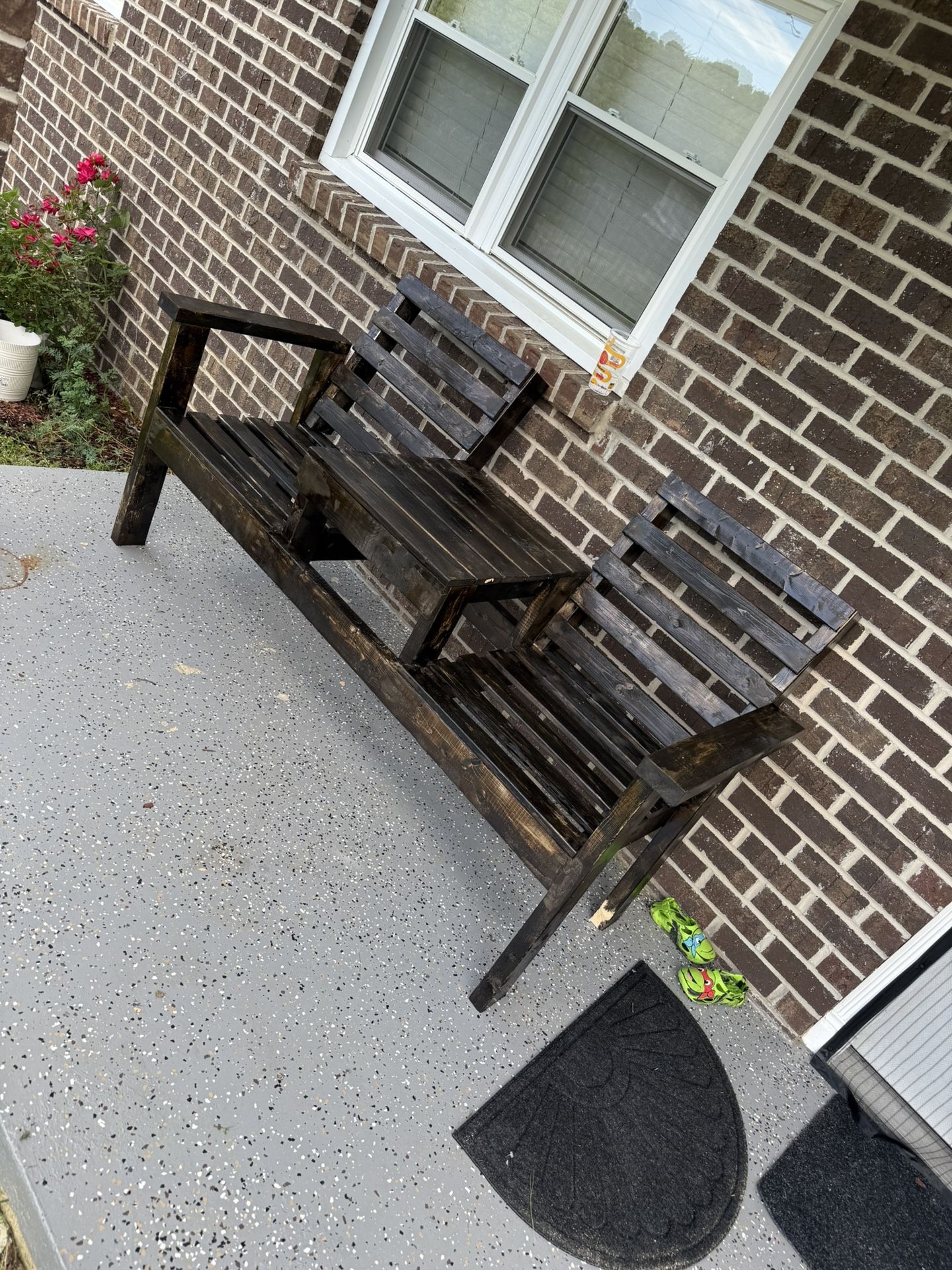 Customs Outdoor Wood Bench