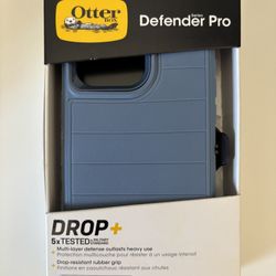 OtterBox Defender Series Pro Phone Case for Apple iPhone 15 Pro Max - Baby Blue Jeans. DROP+ - Brand New.