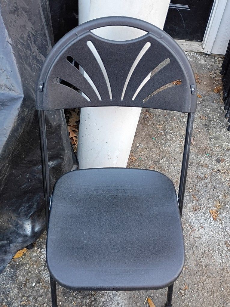 Black Plastic Folding Chairs 