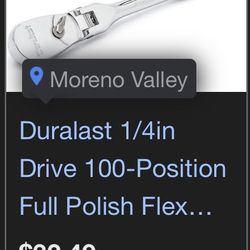 Duralast 1/4in Drive 100-Position Full Polish Flex...