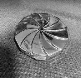 Beautiful vintage double sided silver plate pinwheel mirror