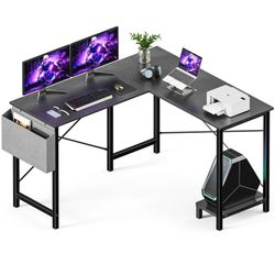 L Shape Desk in black