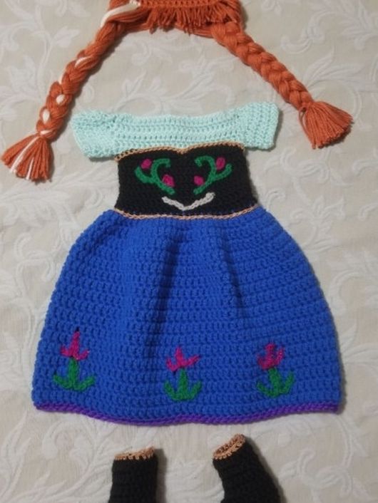 crochet baby outfit halloween costume anna frozen