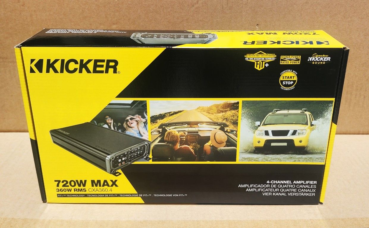 Kicker Car Power Amplifier 4 Channel Speaker System Amp 720 Watts CXA369.4 🚨 Payment Options Available 🚨 No Credit Needed 🚨