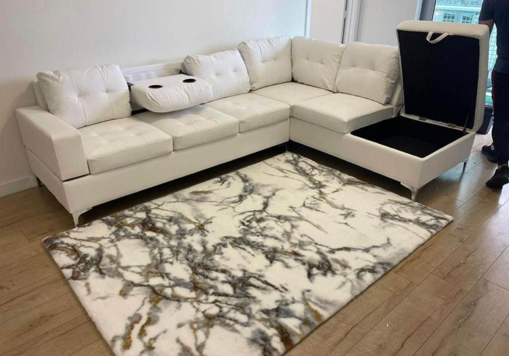 White Sectional Sofa With Storage New