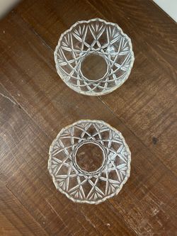 Pair of Mikasa 5" Saturn Lead Crystal Bowls