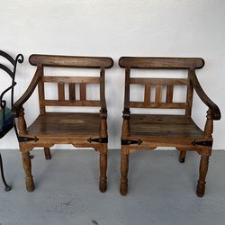 2- Rustic Outdoor seating chairs
