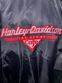 Vintage Harley Davidson Cafe Las Vegas Nylon Bomber Jacket - Medium
