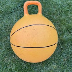 Gpaecead Space Hopper Ball with Pump in Soccer Ball Style, 18in / 45cm Diameter for Ages 3-6, Kangaroo Bouncer, Hoppity Hippity Hop Ball, Sit-on Bounc