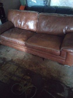 Real Leather Sofa 