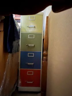 Retro metal filing cabinet