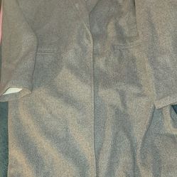 Topshop Gray Long Trench Coat Size 4