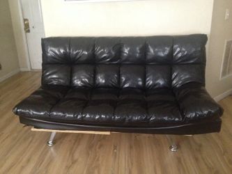 Lack Genuine leather lounger/futon Click Clack