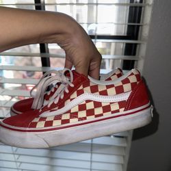 Red Checkered Vans