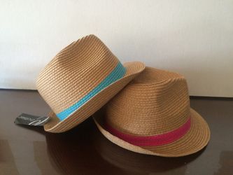 Hats, tags still on!