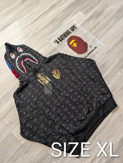 BAPE x MCM Shark Full-Zip Hoodie Size XL