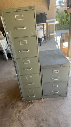 Vintage metal file cabinets