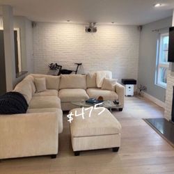 Beautiful! 4-pc Sectional With Ottoman ✅ $475 No Tax