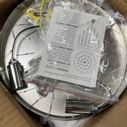 Lifeholder Mini Crystal Chandelier - 2-Light Flush Mount Ceiling Fixture (New in Box)