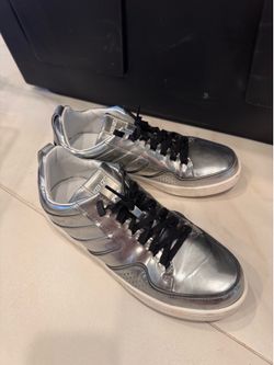 Kenzo Silver Leather Sneakers EU 37 (US 6.5–7) Made in Portugal