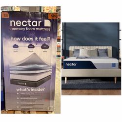 Nectar 12” Medium Plush Memory Foam Mattress in KING Brand New in Box