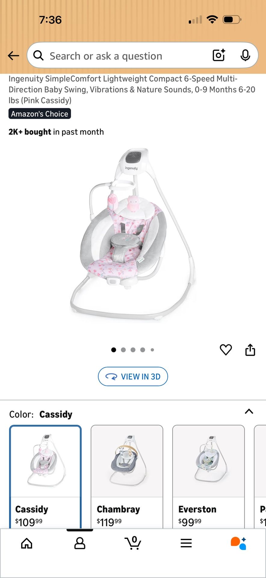 Ingenuity Baby Swing