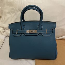 Hermes Blue Jean Birkin Bag 