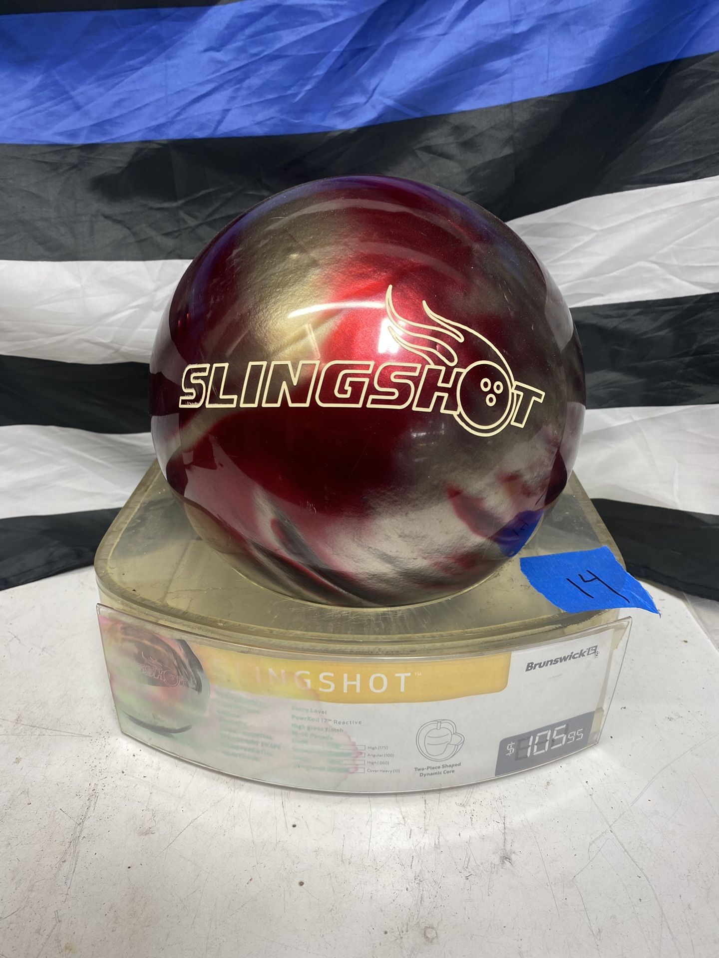 Brunswick Slingshot Bowling Ball - NEW - Never Used Silver / Red