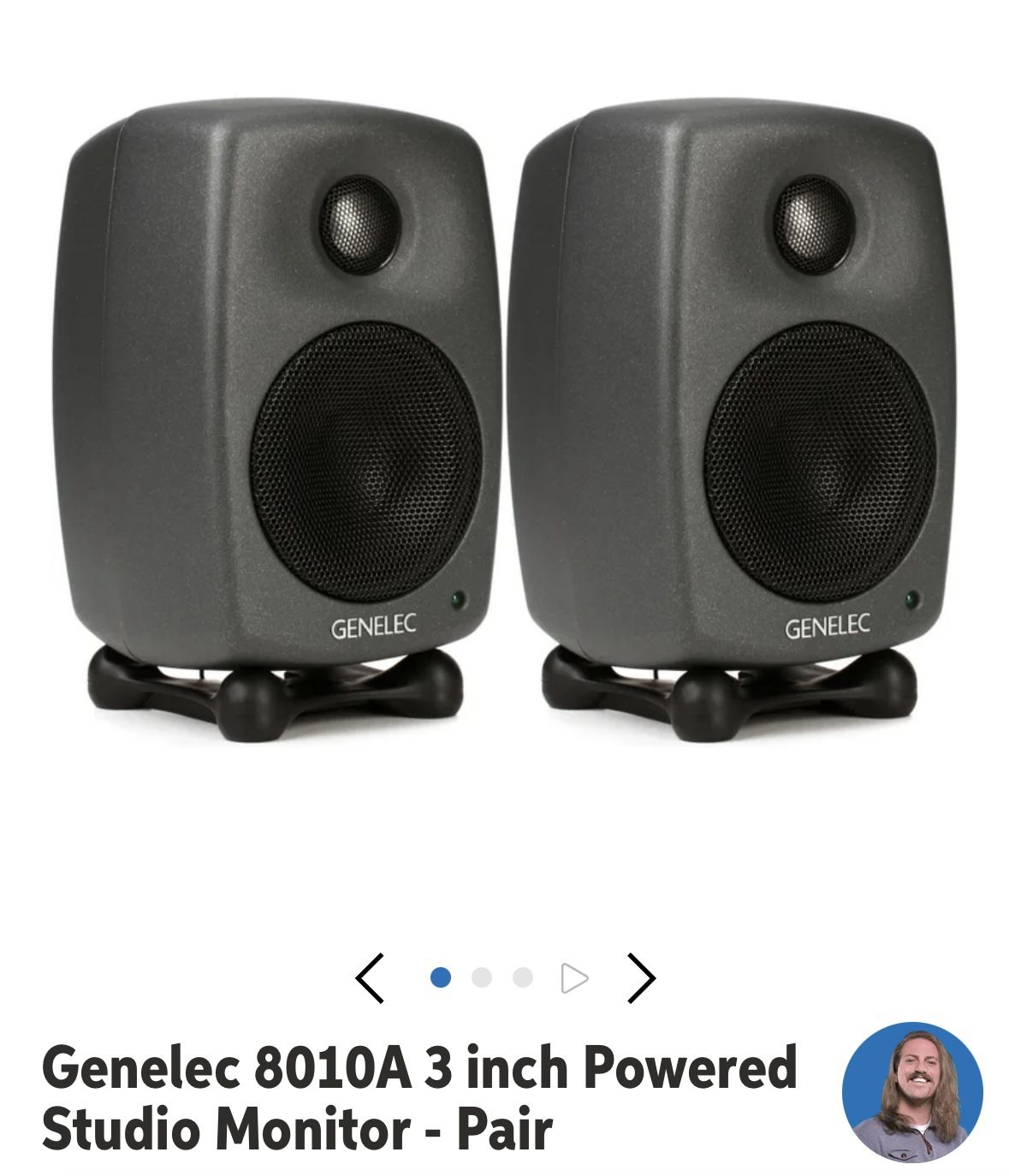 Genelec 8010A Bi-Amplified Active Studio Monitor