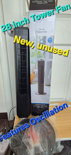 28-Inch Tower Fan Black