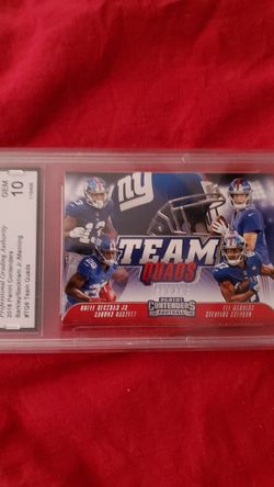 Team quads Giants football card
