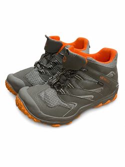 Merrell Chameleon 7 Access Mid Waterproof Hiking Shoes Gray Orange 6.5 M