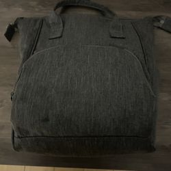 Like New Gray Back Pack Diaper Bag