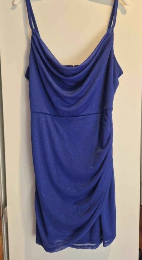 Pear Culture Juniors Glitter Mesh Hoco Homecoming Dress