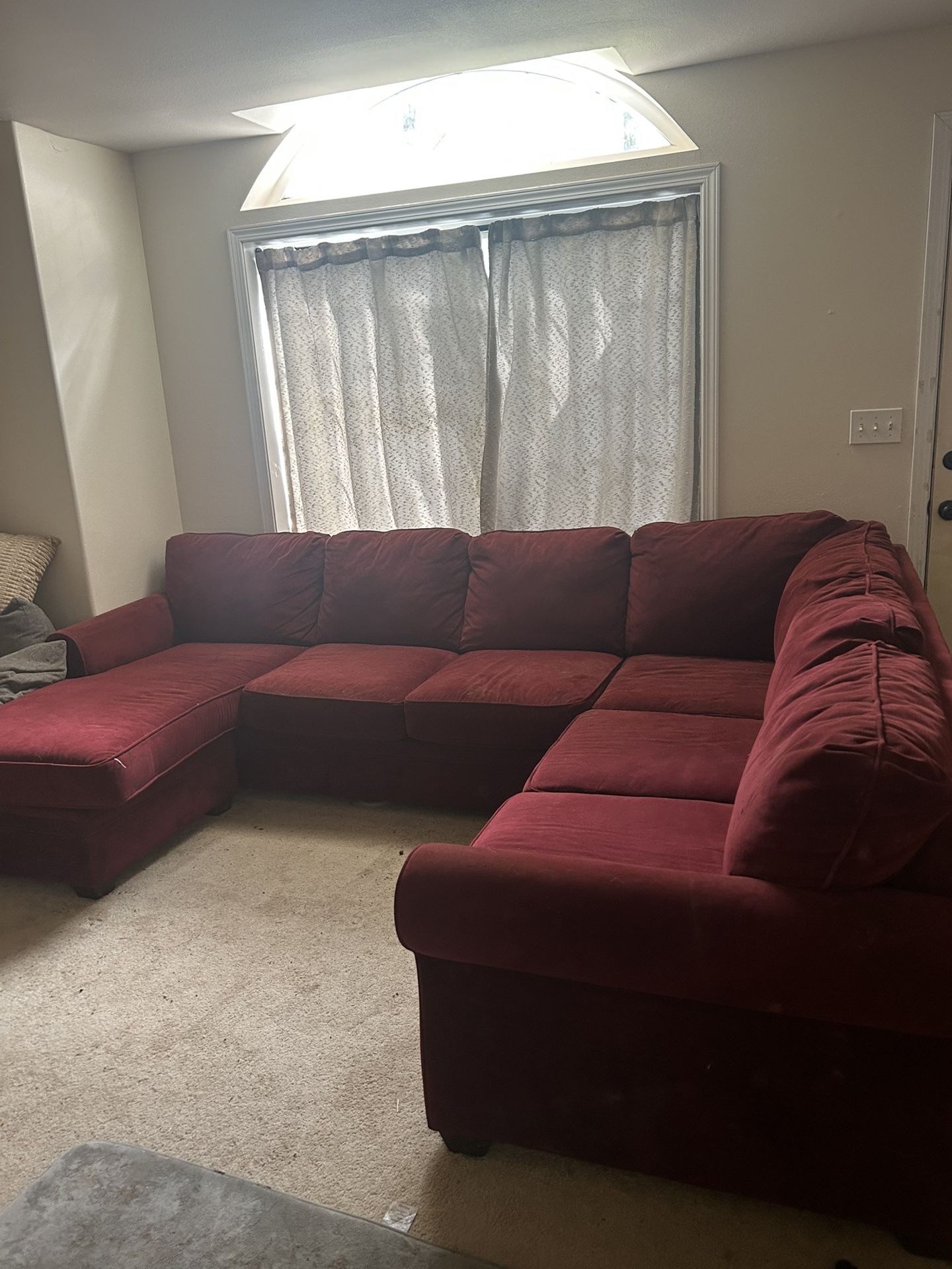 Red Sectional Couch