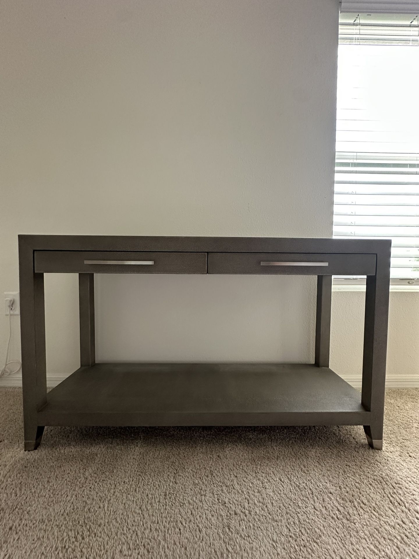Restoration Hardware Shagreen 2-drawer Console Table