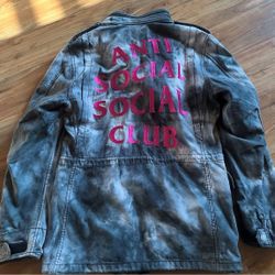ASSC Anti Social Social Club Black Washed Denim Jacket 