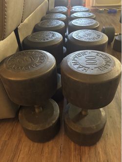 HAMPTON urethane DURA-PRO dumbbell weights PLEASE READ DESCRIPTION AT THE BOTTOM PRICE TO SELL (this weekend only)👇👇👇