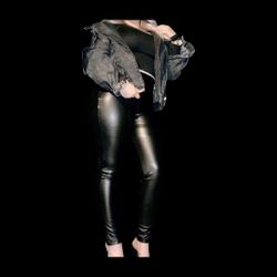New , Womens Jacket / Faux Leather Leggings  , Long Sleeve Tee